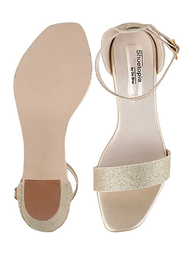 Stylestry Womens & Girls Cream Embellished Block Heels Sandals