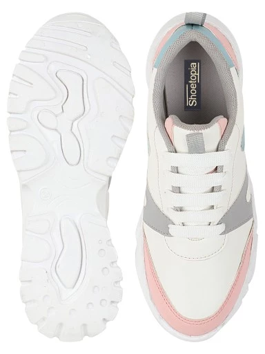 Stylestry Women's & Girls White Stylish Shoes