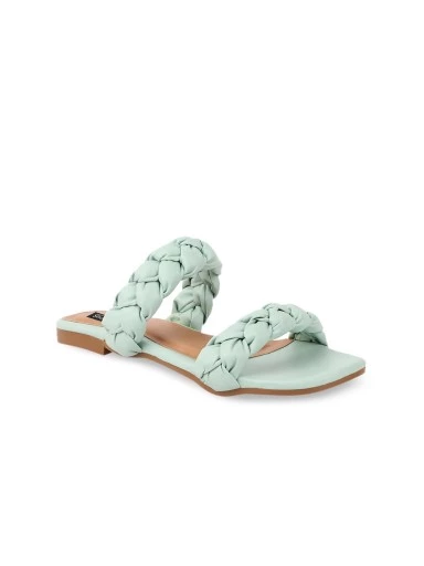 Stylestry Women Sea Green Open Toe Flats