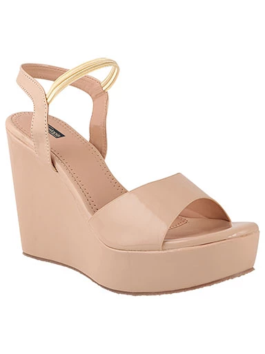 Stylestry Women's & Girl's Beige Platform Wedges Heels