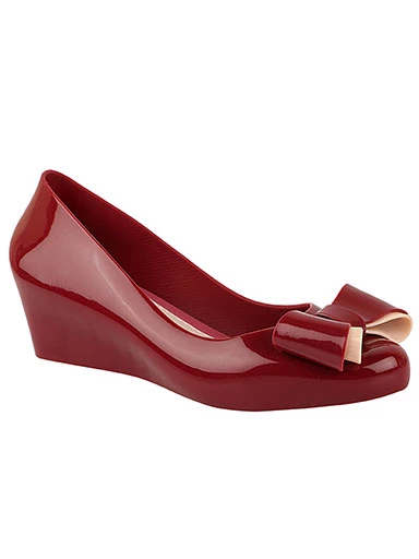 Stylestry Women's & Girl's Cherry Wedge Pumps with Bows