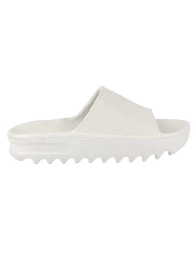 Stylestry Women White Rubber Sliders