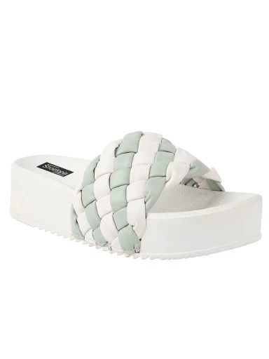 Stylestry Women & Girls Platform Green Heels