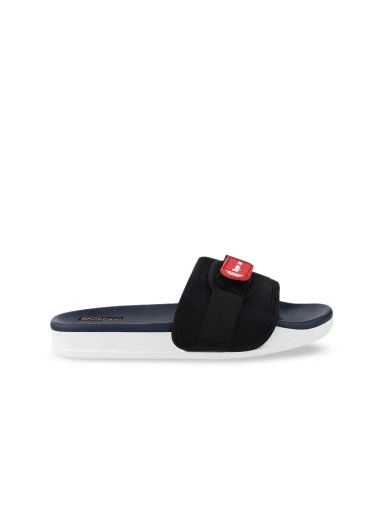 Stylestry Women Blue Buckle Sliders