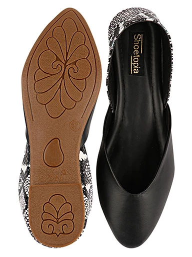 Stylestry Womens & Girls Black Solid Ballerinas Flats