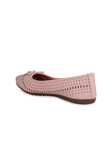 Stylestry Womens & Girls Pink Solid Ballerinas