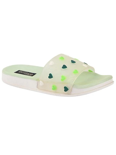 Stylestry Women Green Printed Rubber Sliders