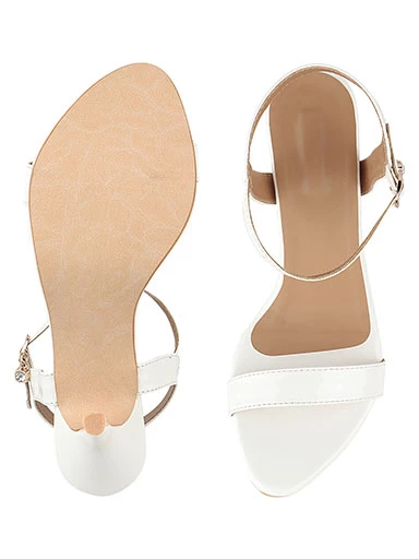 Stylestry Women White Solid Velvet Stilettos Heels
