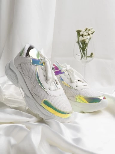 Stylestry Womens & Girls White Stylish Sneakers