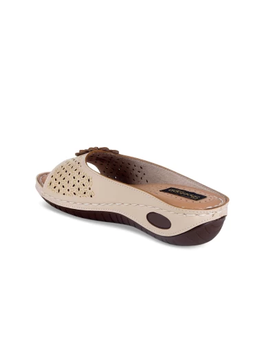 Stylestry Women Beige Solid Open Toe Flats