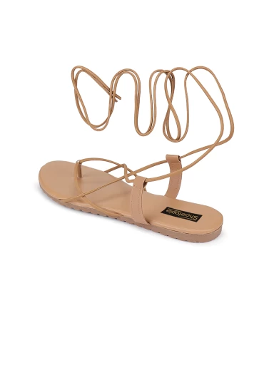 StylestryWomen Brown Open Toe Flats