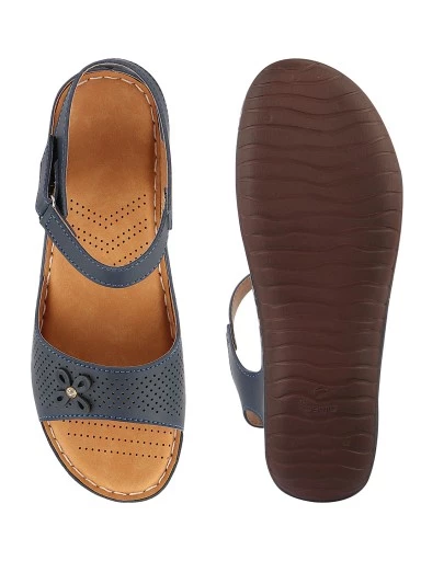Stylestry Women's & Girl's Ortho Care Blue Dr Orthopaedic Super Comfort Fit Cushion Sandals