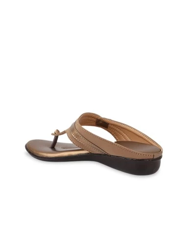 Stylestry Women Beige T-Strap Flats