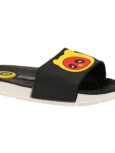 Stylestry Women Black Printed Sliders