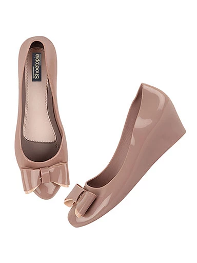 Stylestry Women's & Girl's Pink Wedge Pumps with Bows