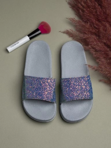 Stylestry Women Grey Solid Synthetic Open Toe Flats