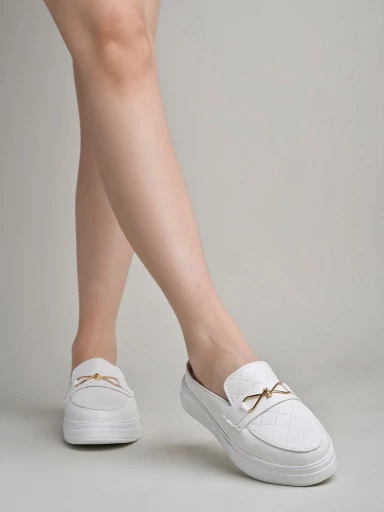 Ladies white loafers deals