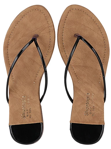 Stylestry Womens & Girls Black Solid Open Toe Flats