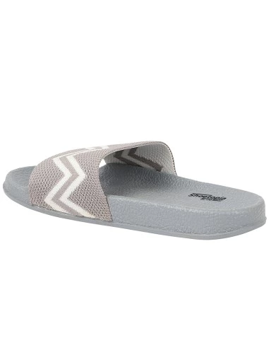 Stylestry Women Grey & White Printed Sliders