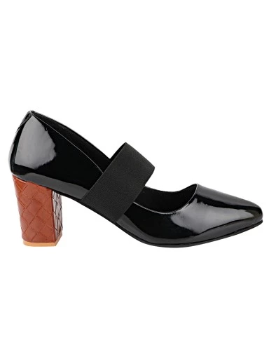Stylestry Women Black Block Pumps