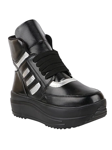 Stylestry Womens & Girls Colourblocked Lace Up Heeled Boots
