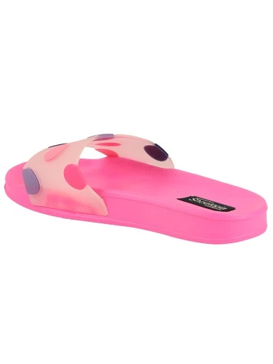 Stylestry Women Peach Polka Dots Printed Rubber Sliders