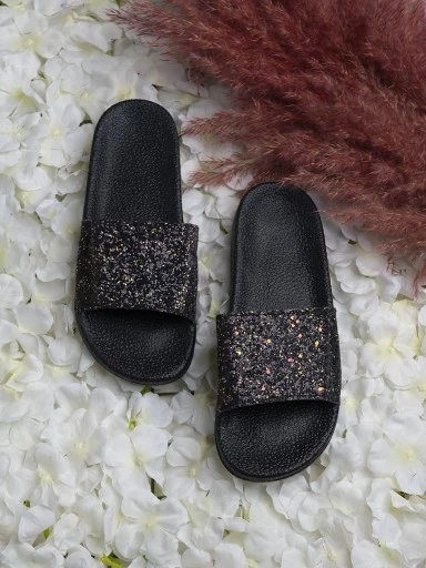 Stylestry Women Black Solid Synthetic Open Toe Flats