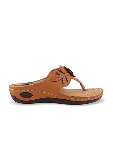 Stylestry Womens & Girls Tan Brown Embellished Sandals