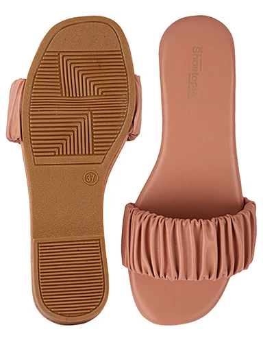 Stylestry Womens & Girls Peach Open Toe Flats