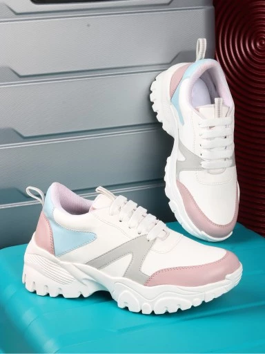 Stylestry Women's & Girls White Stylish Shoes
