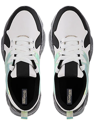 Stylestry Womens & Girls Black Stylish Lace Up Casual Walking Sneakers Shoes