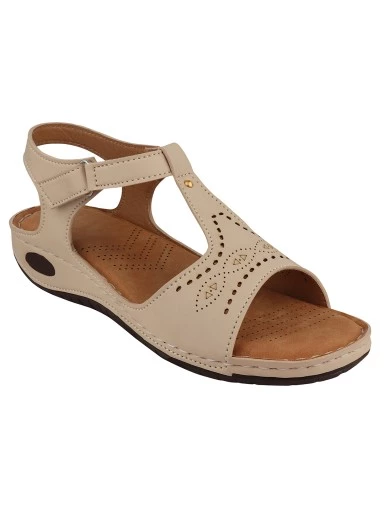 Stylestry Women's & Girl's Cream Ortho Care Dr Orthopaedic Super Comfort Fit Cushion Sandals