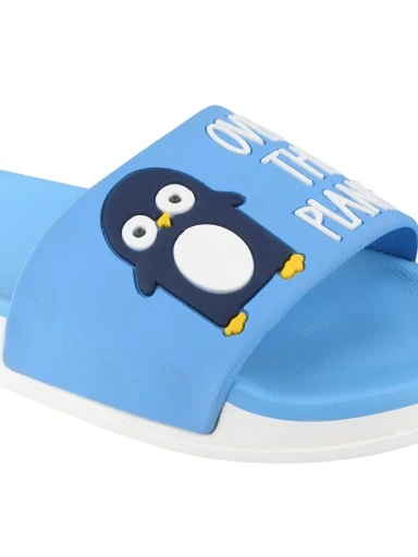 Stylestry Women Blue Printed Sliders