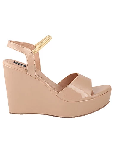Stylestry Women's & Girl's Beige Platform Wedges Heels