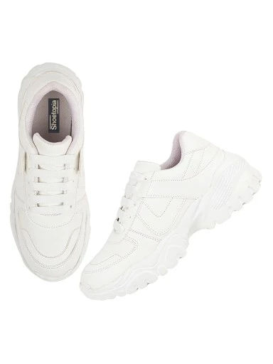 Stylestry Women White Walking Shoes