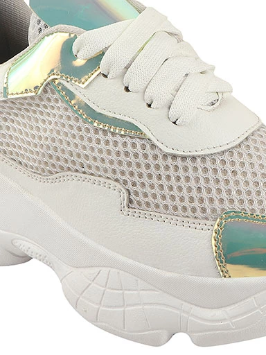 Stylestry Womens & Girls White Stylish Sneakers