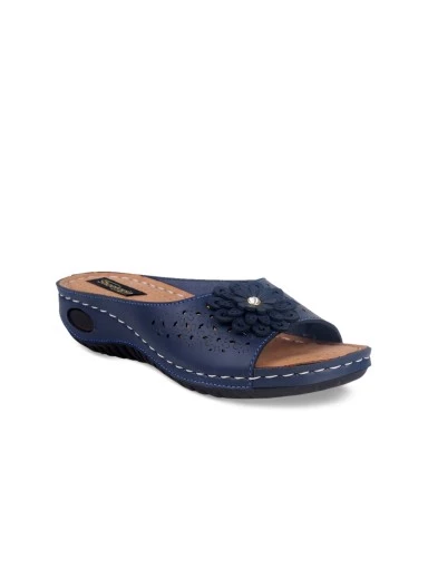 Stylestry Women Blue Solid Open Toe Flats