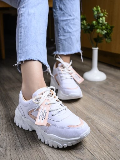 Stylestry Women & Girls Peach Smart Casual Sneakers
