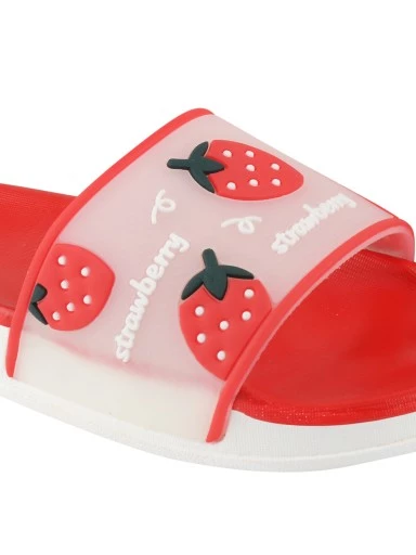 Stylestry Women Red & Off-White Printed Sliders