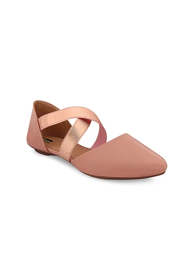 Stylestry Womens & Girls Pink Solid Ballerinas