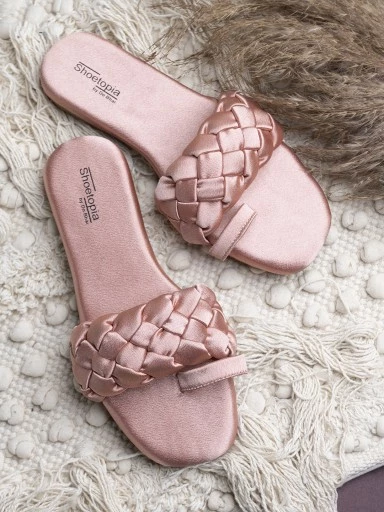 Stylestry Women Peach-Coloured One Toe Flats