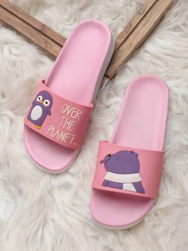 Stylestry Women Pink Printed Thong Flip-Flops