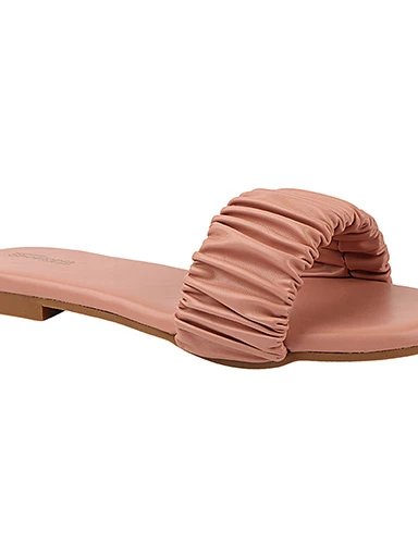 Stylestry Womens & Girls Peach Open Toe Flats