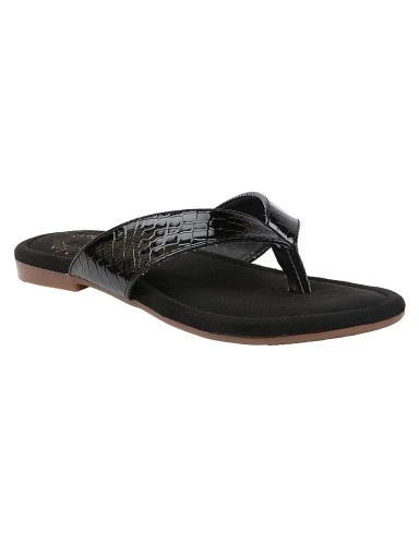 Stylestry Women Black Open Toe Street Style Flats