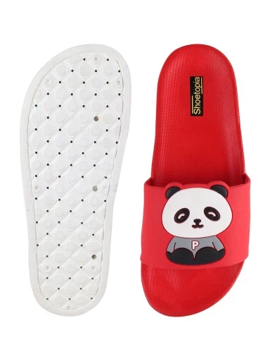 Stylestry Women Red Printed Sliders