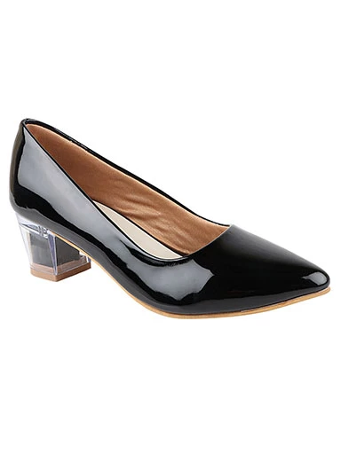 Stylestry Womens & Girls Black Block Pumps
