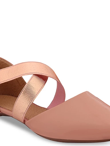 Stylestry Womens & Girls Pink Solid Ballerinas