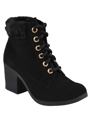 Stylestry Stylish Trendy Smart Casual Black Boots For Women & Girls