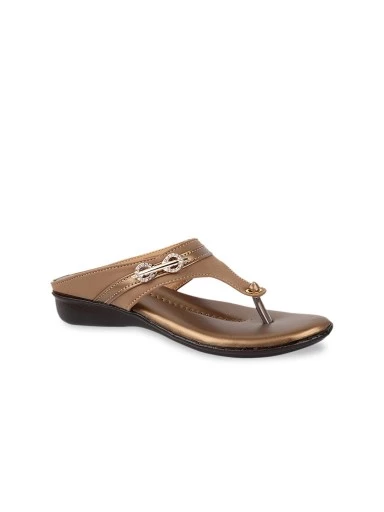 Stylestry Women Beige T-Strap Flats