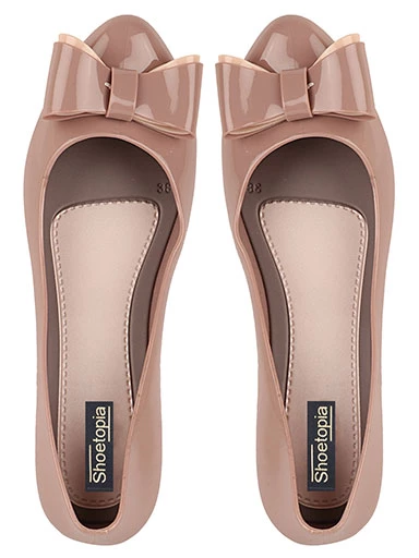 Stylestry Women's & Girl's Pink Wedge Pumps with Bows